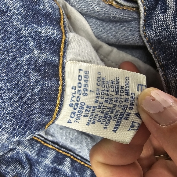 faded glory light wash denim jeans girls size 7 - Picture 4 of 8